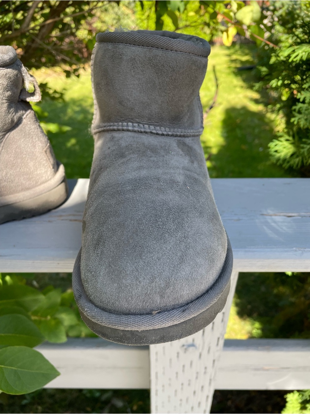 UGG Boots Classic Mini II size 7 Gray - Picture 6 of 14